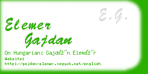 elemer gajdan business card